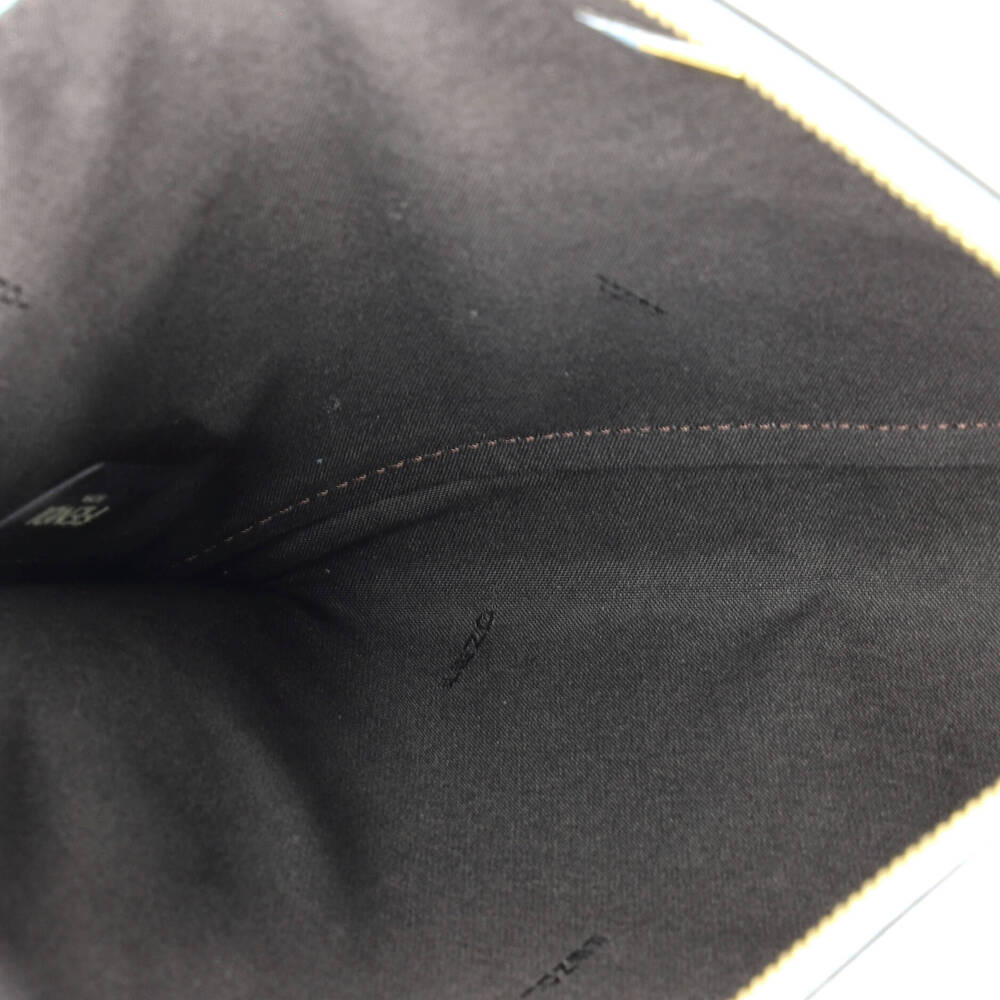 Fendi Logo Flat Wristlet Pouch Embossed #245681F12B - Picture 5 of 8